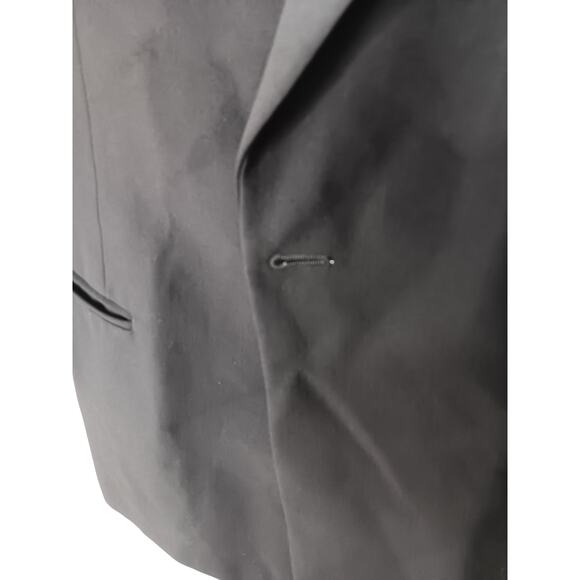 Emporio Armani Made in Italy Black Wool Blazer Jacket 14 (IT 48) Shoulder Pads - Picture 7 of 11